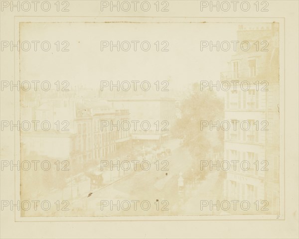 View of the Boulevards at Paris; William Henry Fox Talbot, English, 1800 - 1877, Reading, England; May 1843; Salted paper print