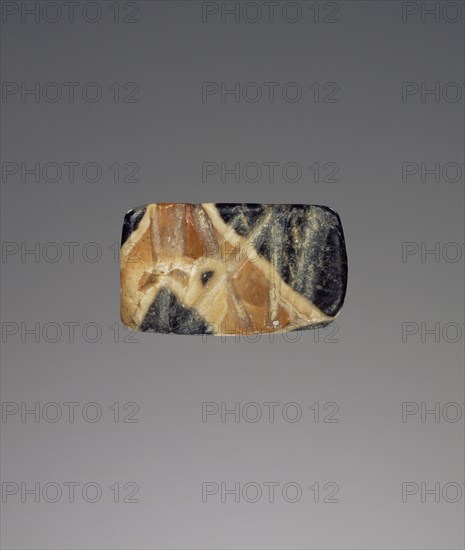 Pyramidal seal; Crete, Greece; about 2300 B.C. - 2000 B.C; Breccia; 1.4 × 1.1 × 0.7 cm, 9,16 × 7,16 × 1,4 in