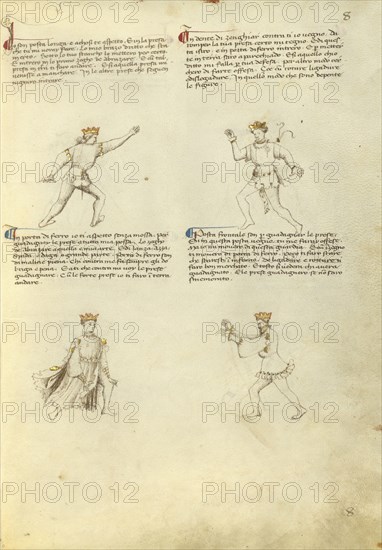 Unarmed Combat; Fiore Furlan dei Liberi da Premariacco, Italian, about 1340,1350 - before 1450, Padua, or, Italy; about 1410