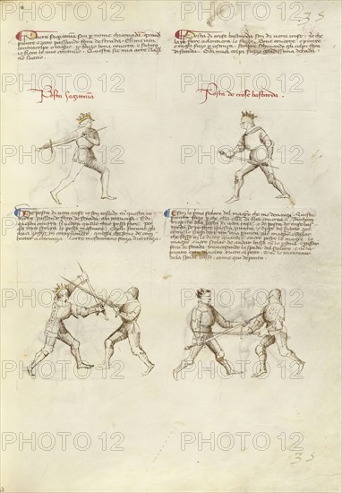 Combat with Sword; Fiore Furlan dei Liberi da Premariacco, Italian, about 1340,1350 - before 1450, Padua, Italy