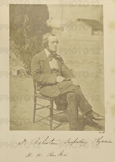 Dr. Robertson, Inspecting Physician, B.H. Renkioi; Dr. William Robertson, Scottish, 1818 - 1882, Renkioi, Turkey; 1855 - 1856