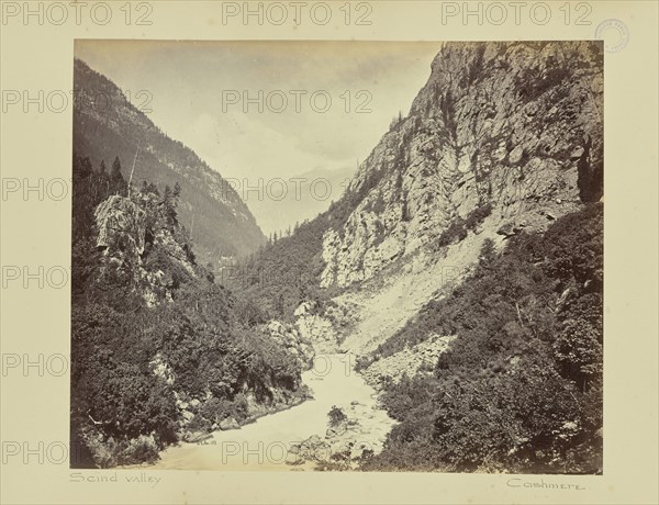 The Scind Valley above Gugangair; William H. Baker, British, about 1829 - 1880, Kashmir, India; 1868; Albumen silver print
