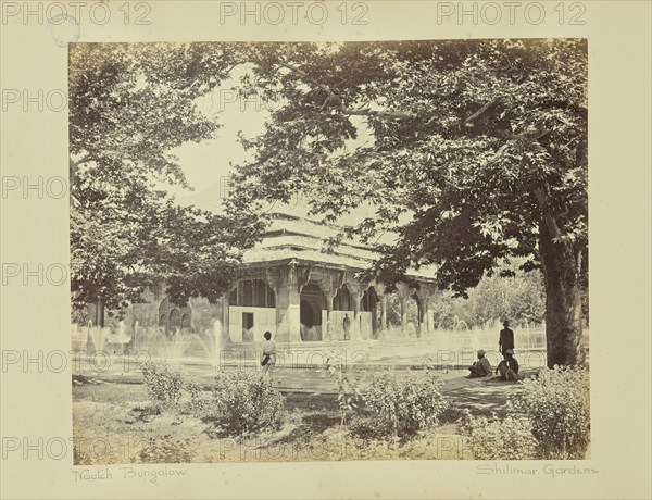 Shalimar. The Nautch Bungalow from Garden; Baker & Burke, British, 1867 - 1872, Srinagar, Kashmir, India; 1868; Albumen silver