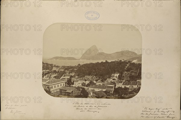 O Pao de Assucar, na entrada da Bahia do Rio de Janeiro, tirado do Morro de Santa Thereza; Marc Ferrez, Brazilian, 1843 - 1923