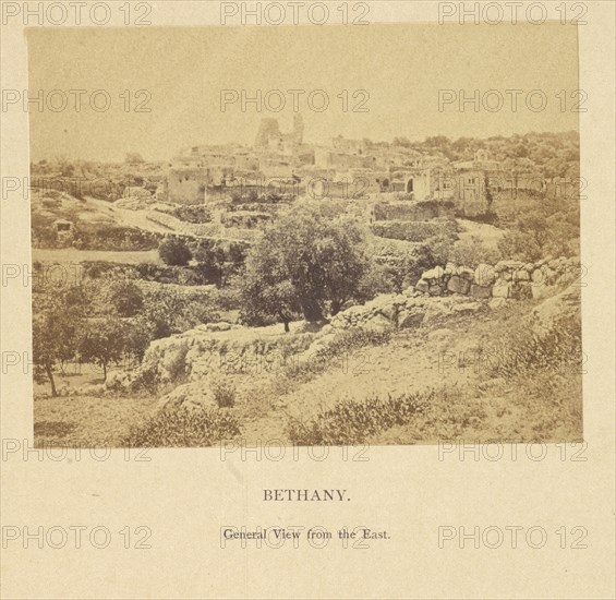 Bethany, General View from the East; Francis Bedford, English, 1815,1816 - 1894, London, England; April 9, 1862; Albumen silver