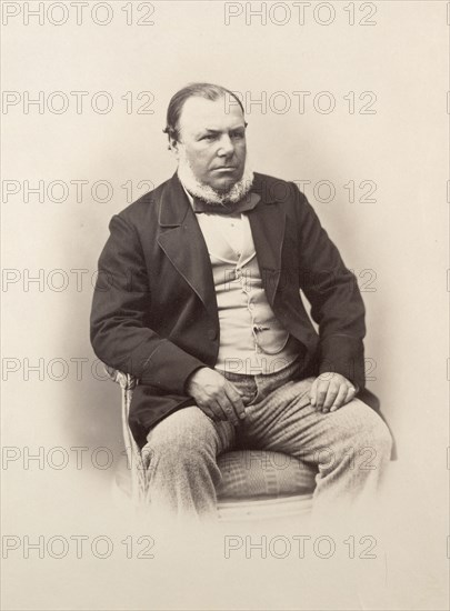 Portrait of a Seated Man; Gustave Le Gray, French, 1820 - 1884, about 1858; Albumen silver print