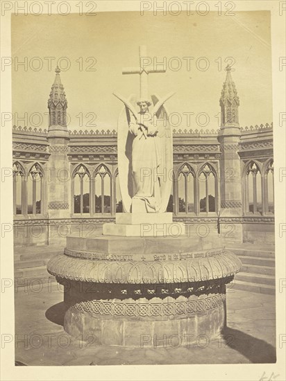 Marble Statue over the Memorial Well, Kanpur; Kanpur, India; about 1863 - 1887; Albumen silver print