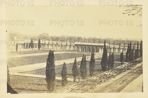 Enclosed Courtyard with Terrace, India; India; about 1863 - 1887; Albumen silver print