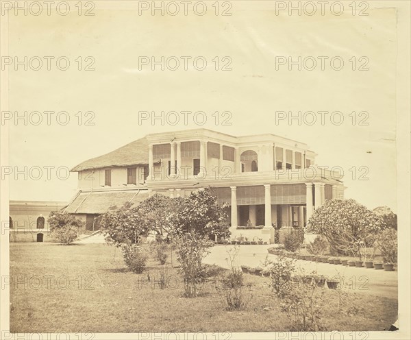 Colonial Residence, India; India; about 1863 - 1887; Albumen silver print