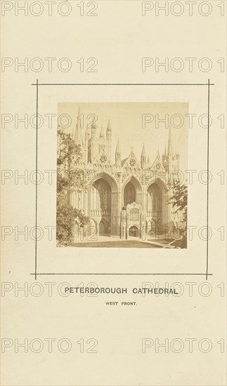 Peterborough Cathedral, West Front; William Ball, British, active 1860s - 1870s, London, England; 1868; Albumen silver print