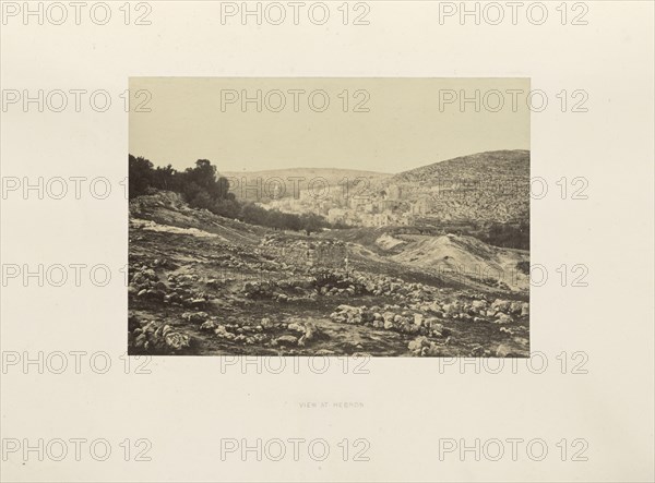 View at Hebron; Francis Frith, English, 1822 - 1898, Hebron, Palestine; 1857; Albumen silver print