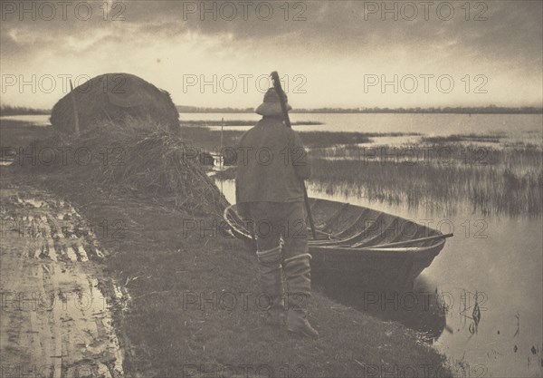 Marshman Going to Cut Schoof-Stuff; Peter Henry Emerson, British, born Cuba, 1856 - 1936, London, England; 1886; Platinum print