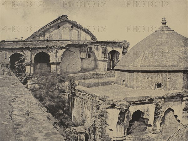 Madura. Trimul Naik's Palace, Roof of Sub Court and Moonsiff's Court; Capt. Linnaeus Tripe, English, 1822 - 1902, Madura, India