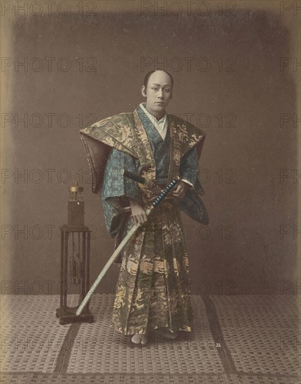 Samurai; Kusakabe Kimbei, Japanese, 1841 - 1934, active 1880s - about 1912, Japan; 1870s - 1890s; Hand-colored Albumen silver