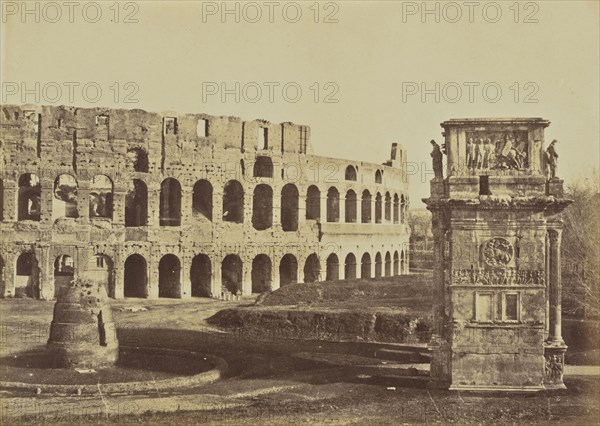 Colosseum, Meter Sudans & Arch of Constantine, Rome; Mrs. Jane St. John, British, 1803 - 1882, Rome, Italy; 1856 - 1859