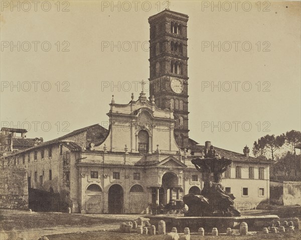 Church of Sta Maria in Cosmedin, Rome; Mrs. Jane St. John, British, 1803 - 1882, Rome, Italy; 1856 - 1859; Albumen silver print