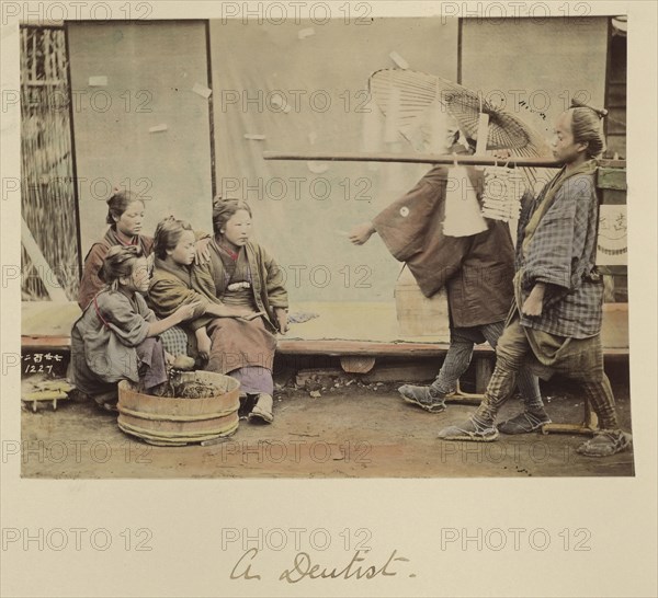 A Dentist; Shinichi Suzuki, Japanese, 1835 - 1919, Japan; about 1873 - 1883; Hand-colored Albumen silver print