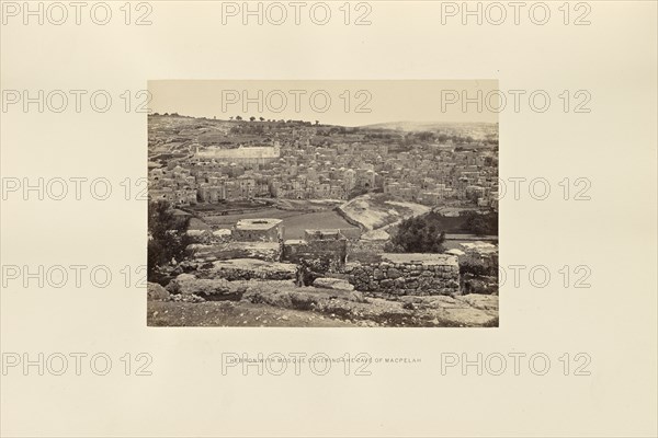 Hebron with Mosque Covering the Cave of Macpelah; Francis Frith, English, 1822 - 1898, Hebron, Palestine; 1858; Albumen silver