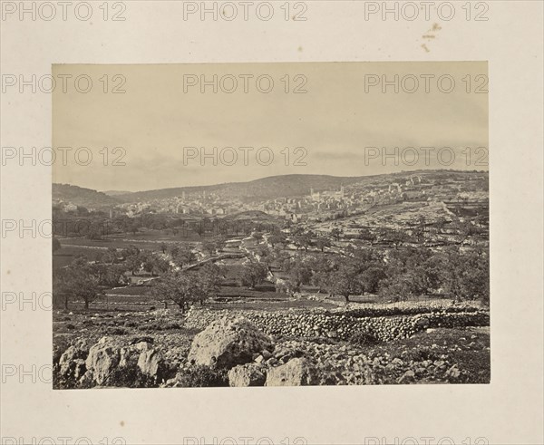 Hebron and the Plain of Mamre, with Mosque Covering the Cave of Machpelah; Francis Frith, English, 1822 - 1898, Hebron, Israel