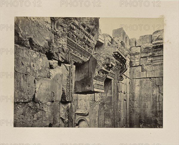 Sculptured Doorway, Baalbec; Francis Frith, English, 1822 - 1898, Baalbec, Lebanon; about 1865; Albumen silver print