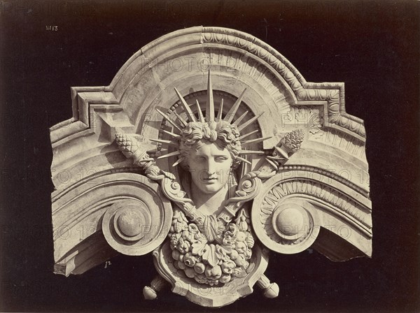 Clefs des arcs dans la coupole du grand escalier; Louis-Émile Durandelle, French, 1839 - 1917, Paris, France; about 1875