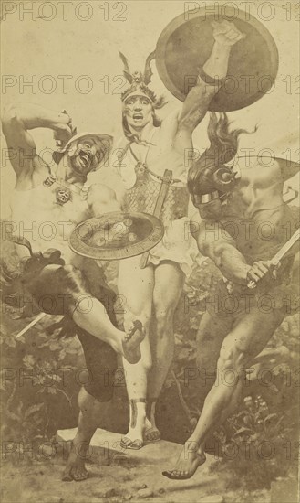 Danse geurrière; Louis-Émile Durandelle, French, 1839 - 1917, Paris, France; about 1875; Albumen silver print