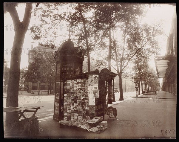 A Corner of the boulevard de la Madeleine; Eugène Atget, French, 1857 - 1927, Paris, France; June 8, 1925; Albumen silver print