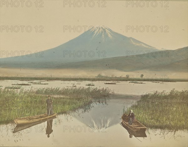Mount Fuji as Seen from Kashiwabara; Kazumasa Ogawa, Japanese, 1860 - 1929, 1897; Hand-colored Albumen silver print