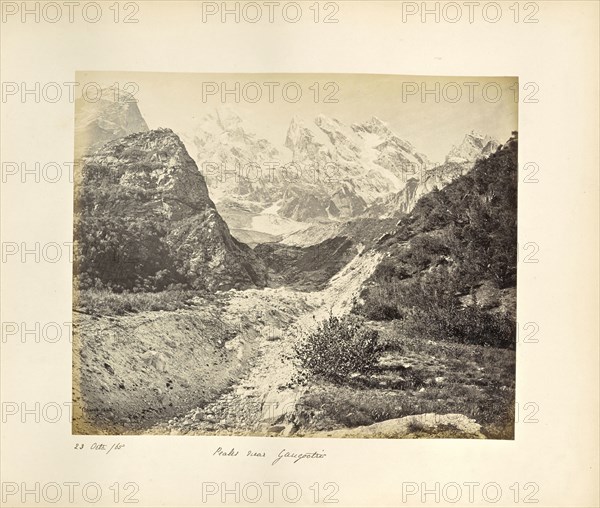 Snowy Peaks near the Gangootri Glacier; Samuel Bourne, English, 1834 - 1912, Uttarakhand, India, Asia; October 23, 1865