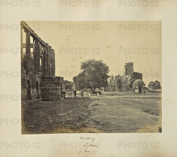 Lucknow; Residency and Banqueting Hall; Samuel Bourne, English, 1834 - 1912, Lucknow, Uttar Pradesh, India, Asia; November 9