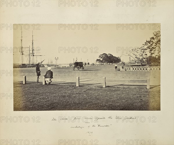Calcutta; The Strand near the Eden Gardens; Samuel Bourne, English, 1834 - 1912, Calcutta, West Bengal, India, Asia; 1872