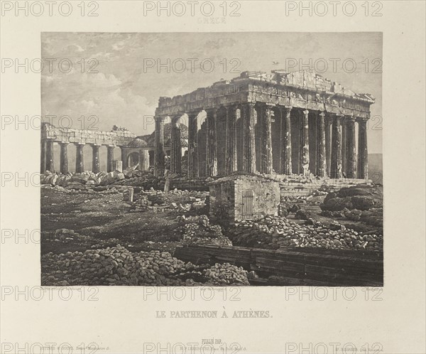 Grèce. Le Parthenon à Athèns; Nöel-Marie-Paymal Lerebours, French, 1807 - 1873, Paris, France; 1842; Aquatint; 15.1 x 20.3 cm