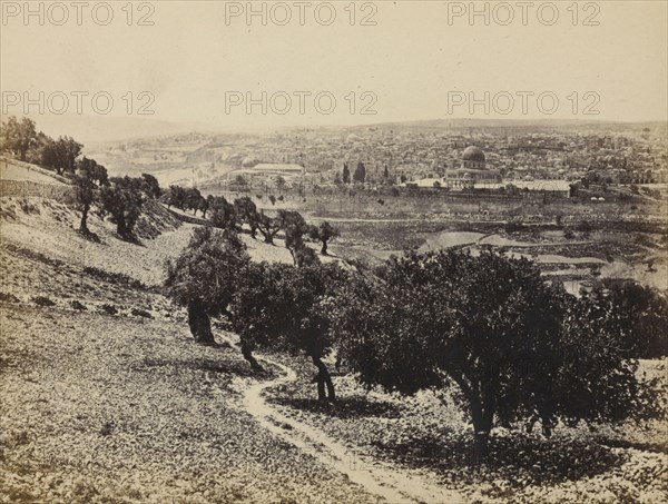 Jerusalem, General View from the Mount of Olives; Francis Bedford, English, 1815,1816 - 1894, London, England; April 6, 1862