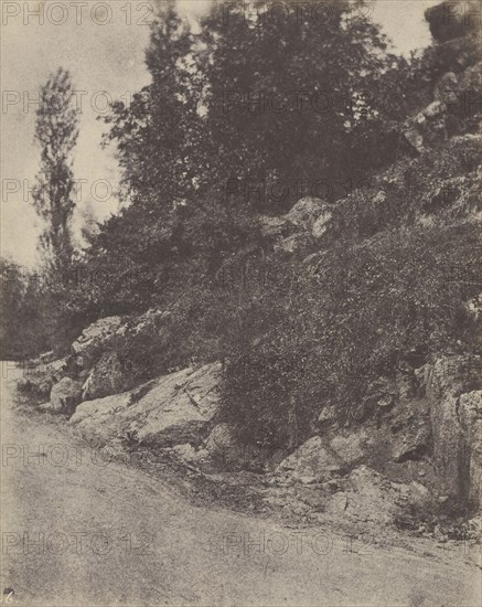 Country Landscape with Road; Attributed to John Stewart, British, 1800 - 1887, Louis Désiré Blanquart-Evrard, French, 1802