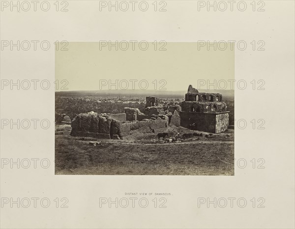 Distant View of Damascus; Francis Frith, English, 1822 - 1898, Damascus, Syria; 1858; Albumen silver print