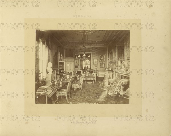 The Queen's Sitting Room; André Adolphe-Eugène Disdéri, French, 1819 - 1889, Paris, France; 1867; Albumen silver print