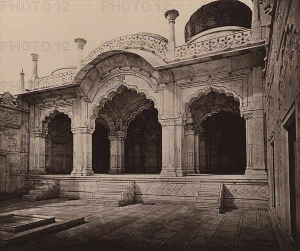 The Motee Musjid in the Palace; Samuel Bourne, English, 1834 - 1912, London, England; 1877; Woodburytype; 14.5 x 17.2 cm