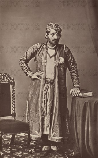 H.H. The Maharaja of Jaipur, G.C.S.I; Bourne & Shepherd, English, founded 1863, London, England; 1877; Woodburytype