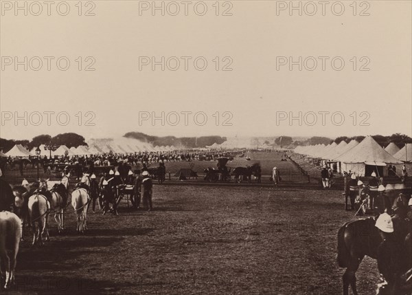 H.E. The Viceroy's Camp; Bourne & Shepherd, English, founded 1863, London, England; 1877; Woodburytype; 13 x 18 cm