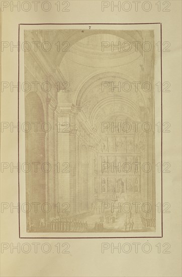 Interior of the Church, Looking Towards the High Altar; Nikolaas Henneman, British, 1813 - 1893, London, England; 1847; Salted