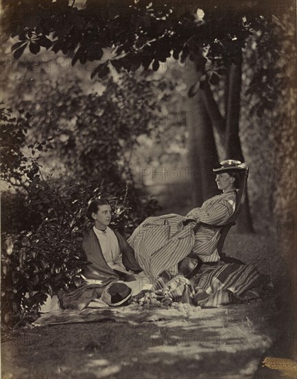 Florence Leslie-Melville and Sophia Leslie-Melville; Ronald Ruthven Leslie-Melville, Scottish,1835 - 1906, England; about 1860