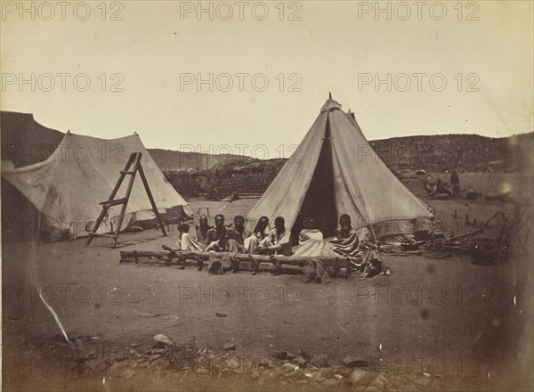 Abyssinia. Thieves in Stocks at Senafe; Ronald Ruthven Leslie-Melville, Scottish,1835 - 1906, Ethiopia; about 1867 - 1868