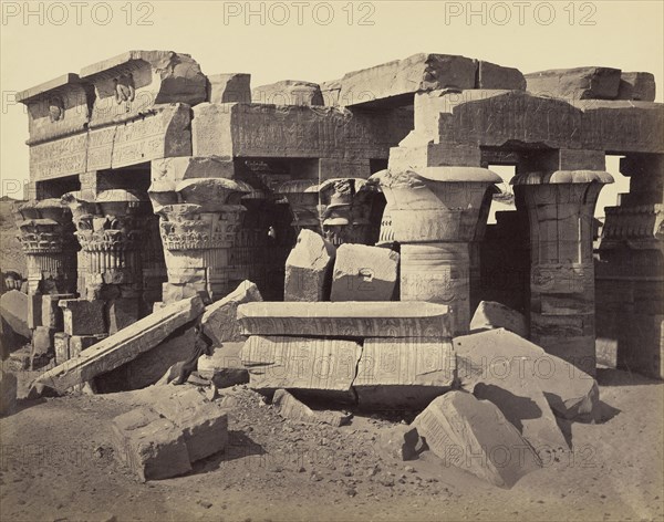 The Temple of Horus and Sobek, Kom Ombo; Francis Frith, English, 1822 - 1898, Kom Ombo, Egypt; negative 1857; print 1858 - 1860