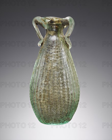 Basket Amphoriskos; Workshop of the Floating Handles, Roman, Eastern Mediterranean; 1st century; Glass; 8.3 cm, 3 1,4 in