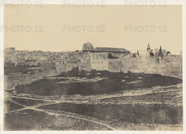 Jérusalem. Enceinte du Temple. Vue générale de la face Sud 1; Auguste Salzmann, French, 1824 - 1872, Louis Désiré Blanquart