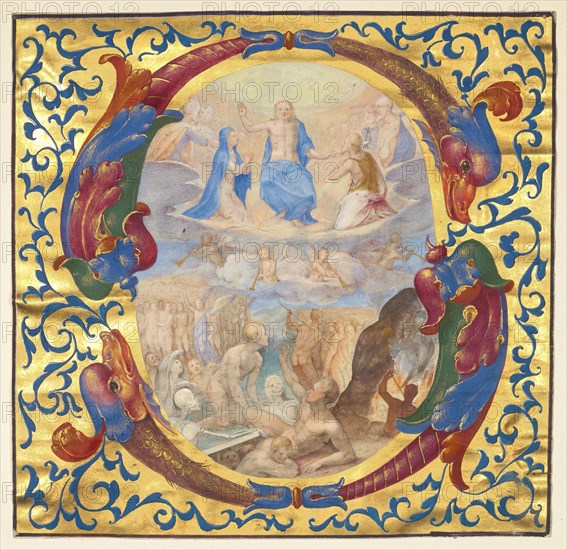 Cutting from a gradual; Roman School; Rome, Italy; about 1567 - 1572; Tempera and gold leaf on parchment; Leaf: 15.6 x 16 cm
