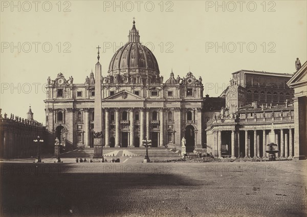 Saint Peter's Basilica, Rome; Tommaso Cuccioni, Italian, 1790 - 1864, Rome, Italy; about 1852 - 1864; Albumen silver print