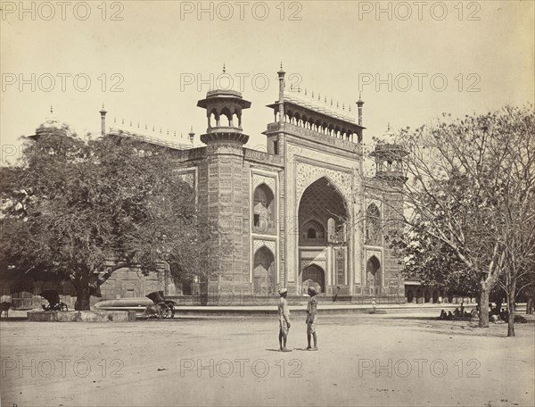 Agra; The Gate of the Taj; Samuel Bourne, English, 1834 - 1912, Agra, India; 1865 - 1866; Albumen silver print