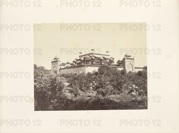 Secundra; The Mausoleum of Akbar; Samuel Bourne, English, 1834 - 1912, Agra, India; about 1866; Albumen silver print