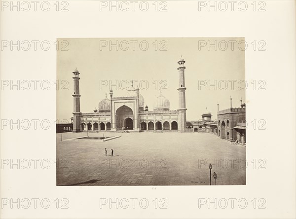 Delhi; The Jumma Musjid, the Mosque and Quadrangle; Samuel Bourne, English, 1834 - 1912, Delhi, India; about 1866; Albumen